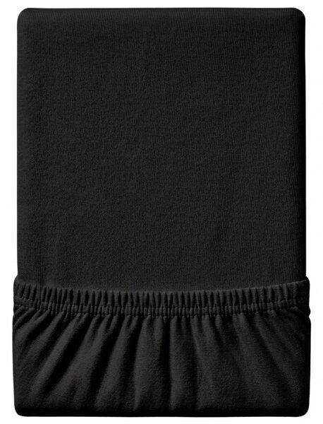Prześcieradło jersey EXCLUSIVE czarne 90 x 200 cm