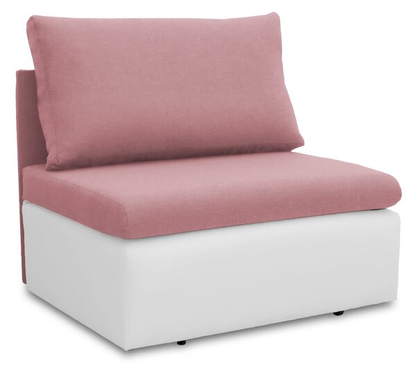 Sofa fotel rozkładany do spania Toledo Różowy/Biały