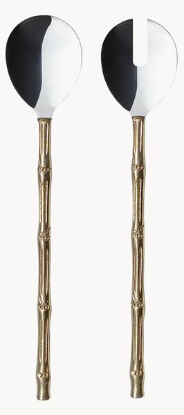Ręcznie wykonany komplet sztućców do sałatek Bodhi Bamboo, 2 elem