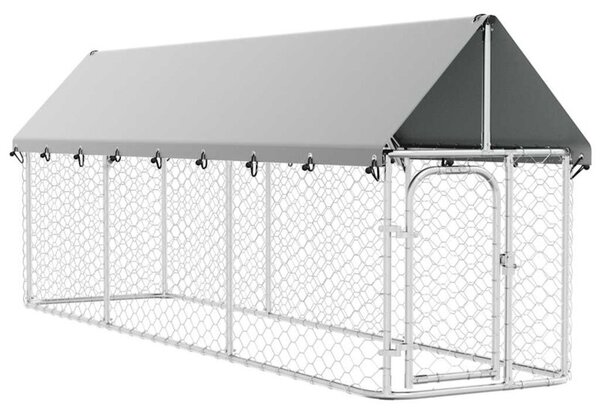 Kojec dla psa z zadaszeniem, 400 x 100 x 150 cm