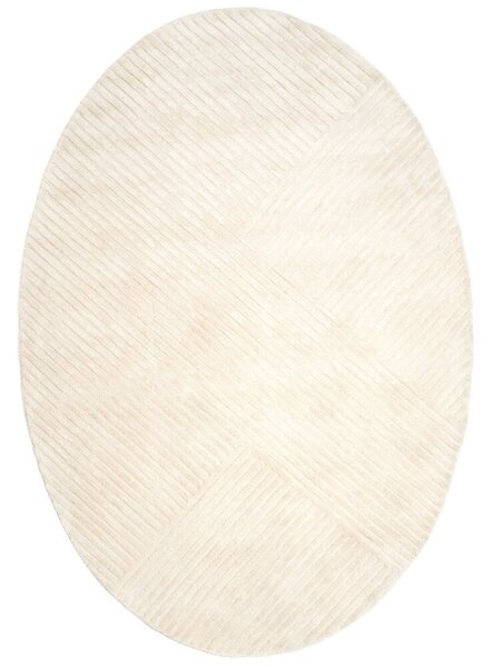 MebleMWM Dywan owalny z wiskozy SIERRA Ivory Oval | Kremowy