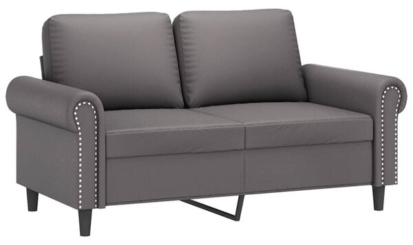 Sofa, 2-osobowa szary, 120 cm, sztuczna skÃ³ra
