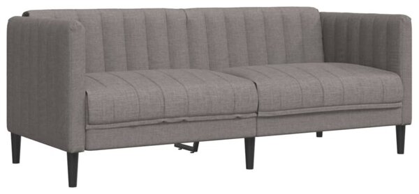 Sofa 2-osobowa, kolor taupe, tapicerowana tkaninÄ