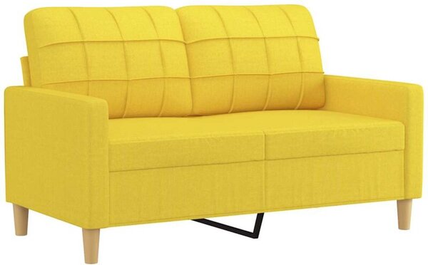 Sofa 2-osobowa, jasnoÅ¼Ã³Åta, 120 cm, tapicerowana tkaninÄ