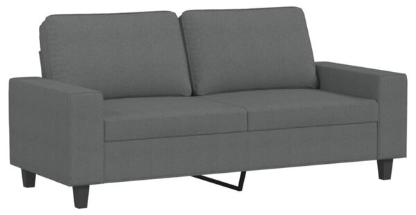 Sofa 2-osobowa, ciemnoszara, 140 cm, tapicerowana tkaninÄ