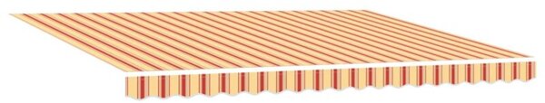 Składany parasol ogrodowy z oświetleniem LED - żółty i pomarańczowy, 450x300 cm