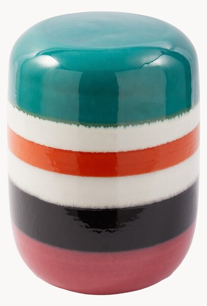 Ręcznie wykonany stolik pomocniczy Striped Pill