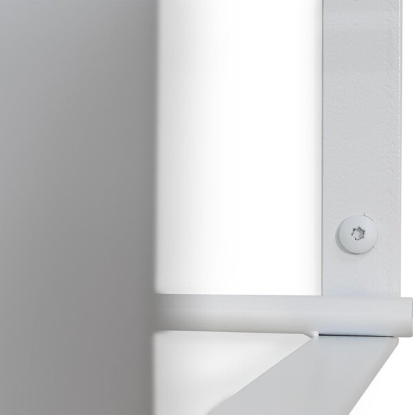 Biały metalowy wieszak ścienny z półką 100 cm Rex – Spinder Design