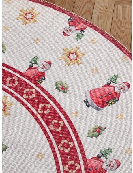Czerwony okrągły dywan ze świątecznym motywem ø 160 cm Toy's Delight Santa Claus – Villeroy&Boch