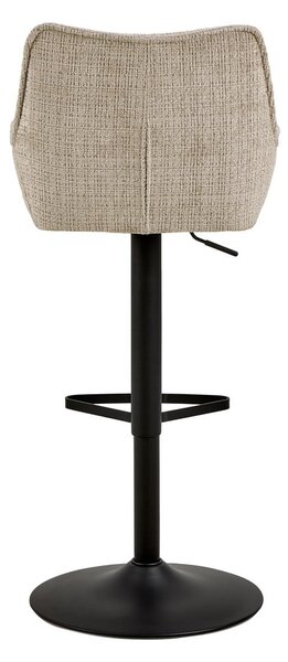 Beżowy hoker z regulowaną wysokością/z podłokietnikami (wysokość siedziska 85 cm) Eddie – Actona