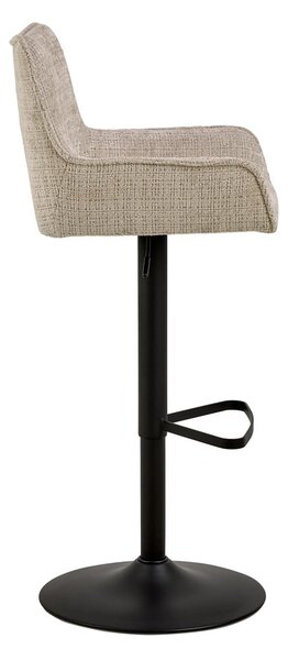 Beżowy hoker z regulowaną wysokością/z podłokietnikami (wysokość siedziska 85 cm) Eddie – Actona