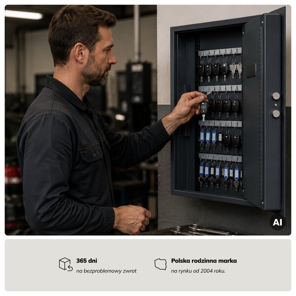 Szafka na klucze elektroniczna z wrzutnią i zamkiem na kod, na 133 klucze, 430x665x130 mm: BRUCE