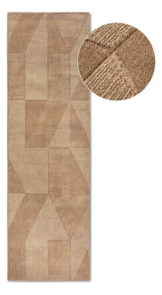 Beżowy wełniany chodnik tkany ręcznie 80x250 cm Ursule – Villeroy&Boch