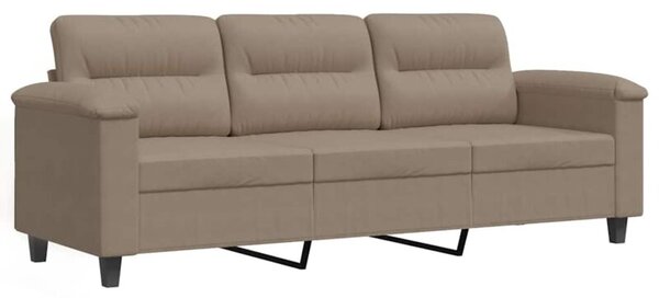 Sofa, 3-osobowa taupe, 180 cm, tapicerowana mikrofibrÄ