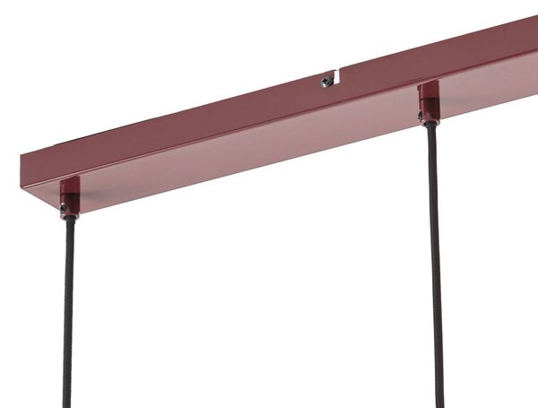 Lampa wisząca Ovelia Lindby, możliwość ściemniania, czerwony, salon / jadalnia, metal, nowoczesny