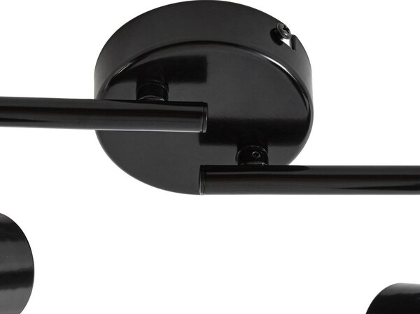 Reflektor sufitowy Lindby Ovelia, czarny, 80 cm, 4-punktowa konstrukcja, E27 Ovelia Lindby, możliwość ściemniania, czarny, salon / jadalnia, metal, nowoczesny