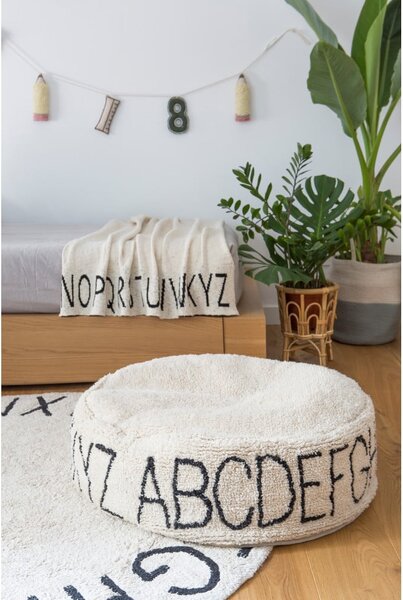 Kremowy dziecięcy worek do siedzenia ABC – Lorena Canals