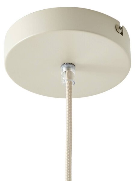 Lampa wisząca Marjorie Lindby, możliwość ściemniania, biały / opal, salon / jadalnia, tkanina / materiał / jedwab