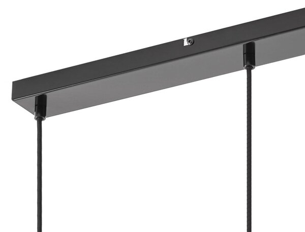 Lampa wisząca Ovelia Lindby, możliwość ściemniania, czarny, salon / jadalnia, metal, nowoczesny