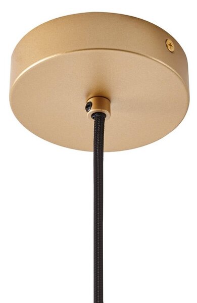 Lampa wisząca Peyton Lucande, możliwość ściemniania, mosiężny / złoty, salon / jadalnia, szkło, design