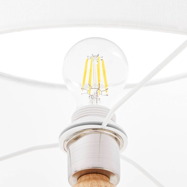 Lampa stojąca Karlie Lucande, jasne drewno, drewno
