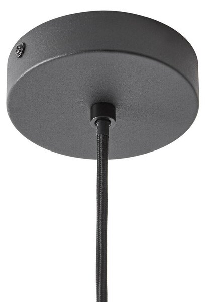 Lampa wisząca Novie Lucande, możliwość ściemniania, brązowy / rdzawy, salon / jadalnia, tkanina / materiał / jedwab, skandynawski