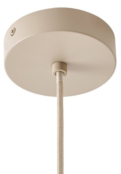 Lampa wisząca Novie Lucande, możliwość ściemniania, kremowy / amber, salon / jadalnia, tkanina / materiał / jedwab, skandynawski