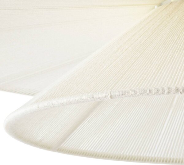 Lampa wisząca Novie Lucande, możliwość ściemniania, kremowy / amber, salon / jadalnia, tkanina / materiał / jedwab, skandynawski