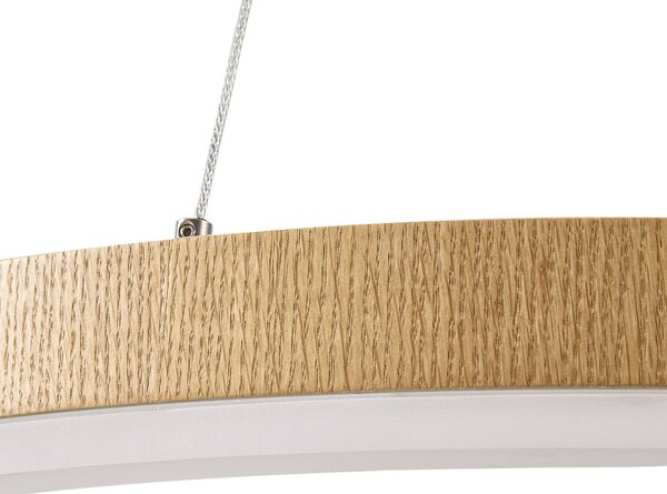 Lampa wisząca Thelma Lucande, możliwość ściemniania, jasne drewno, salon / jadalnia, tworzywo sztuczne, nowoczesny