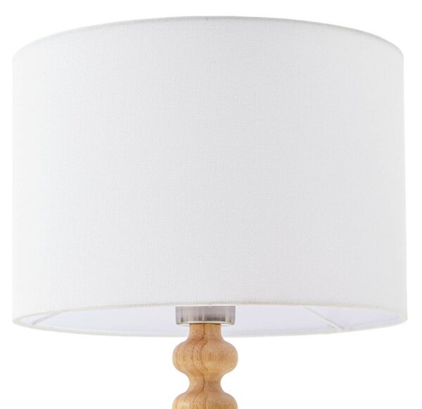Lampa stołowa Karlie Lucande, jasne drewno, drewno