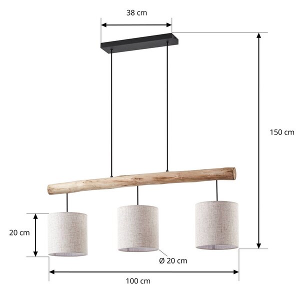 Lampa wisząca Jorvan Lucande, możliwość ściemniania, biały / opal, salon / jadalnia, tkanina / materiał / jedwab, nowoczesny
