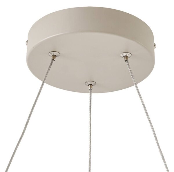 Lampa wisząca Thelma Lucande, możliwość ściemniania, ciemne drewno, salon / jadalnia, tworzywo sztuczne, nowoczesny