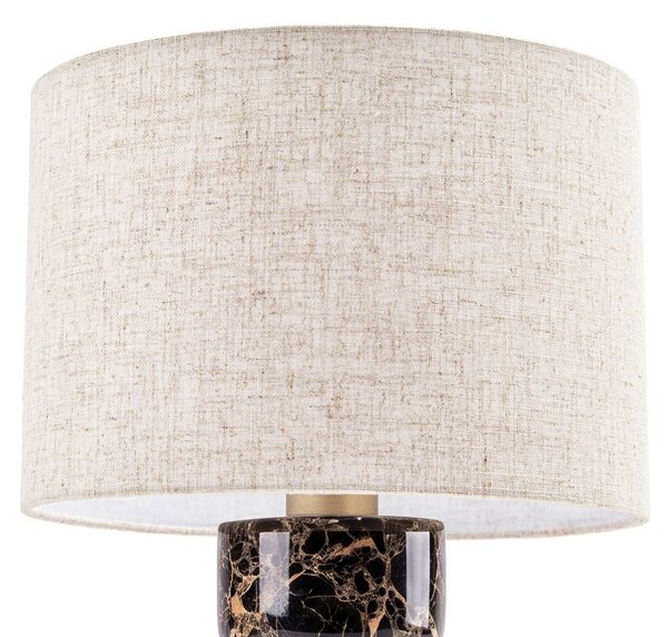 Lampa stołowa Marcella Lucande, kremowy / amber, salon / jadalnia, tkanina / materiał / jedwab, nowoczesny