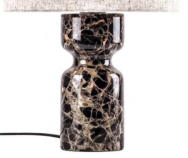 Lampa stołowa Marcella Lucande, kremowy / amber, salon / jadalnia, tkanina / materiał / jedwab, nowoczesny