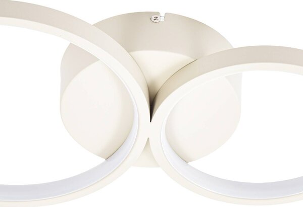 Lampa sufitowa Evengeline Lindby, kremowy / amber, salon / jadalnia, metal, nowoczesny