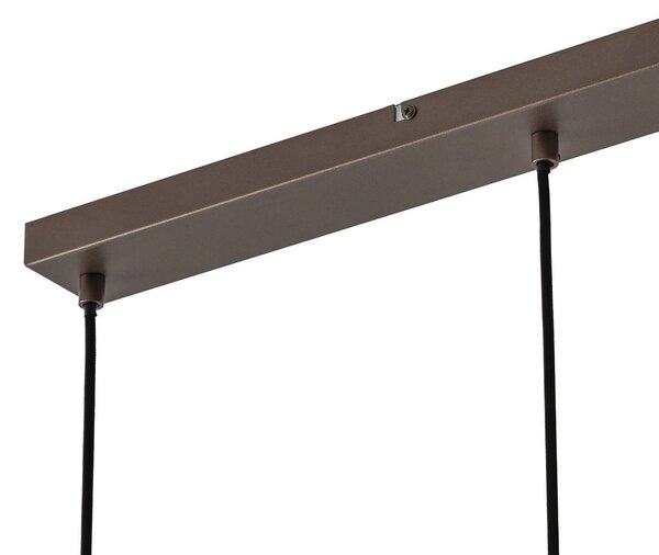 Lampa wisząca Ovelia Lindby, możliwość ściemniania, brązowy / rdzawy, salon / jadalnia, metal, nowoczesny