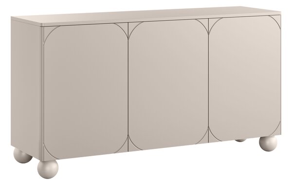 Komoda Sonatia II 150 cm trzydrzwiowa - kaszmir / nogi kule