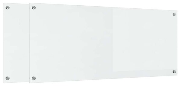 Panel kuchenny 2 pcs przezroczysty 120 x 50 cm szkło hartowane