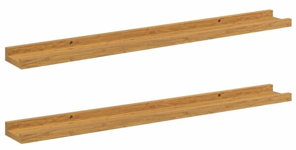 Drewniana półka ścienna z modułowym designem - beżowa, 80 cm