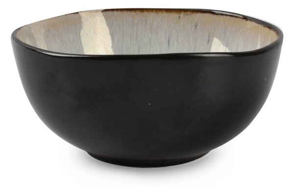 Czarna/beżowa kamionkowa miska 390 ml Lunar – Salt&Pepper