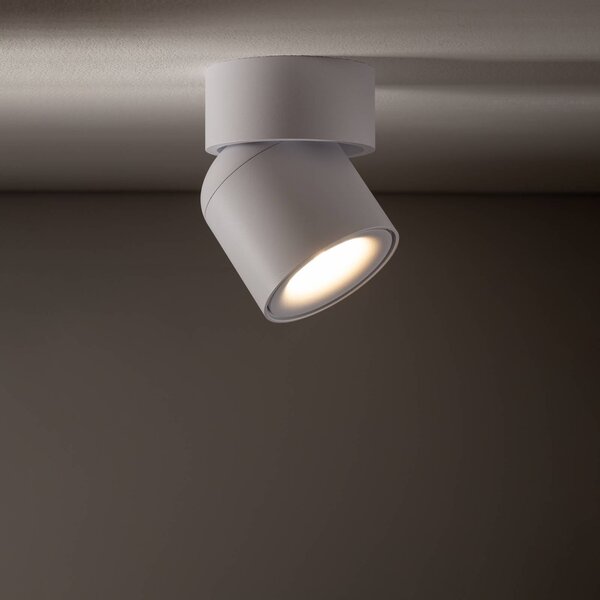 Reflektor sufitowy Oscar, biały, aluminium, wysokość 13,5 cm, GU10 Oscar Nowodvorski Lighting, możliwość ściemniania, biały / opal, aluminium