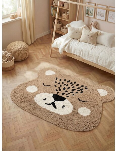 Jasnobrązowy bawełniany dywan dziecięcy odpowiedni do prania/tkany ręcznie 93x120 cm Snuggle Bea – Hanse Home
