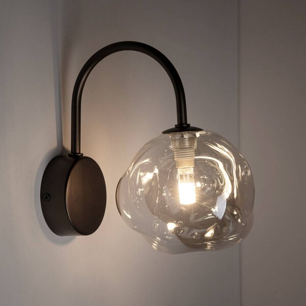 Kinkiet Lava TK Lighting, możliwość ściemniania, brązowy / rdzawy, salon / jadalnia, szkło