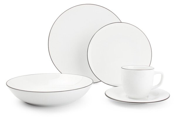 Porcelanowy zestaw talerzy 20 szt. dla 4 osób Puro – Salt&Pepper