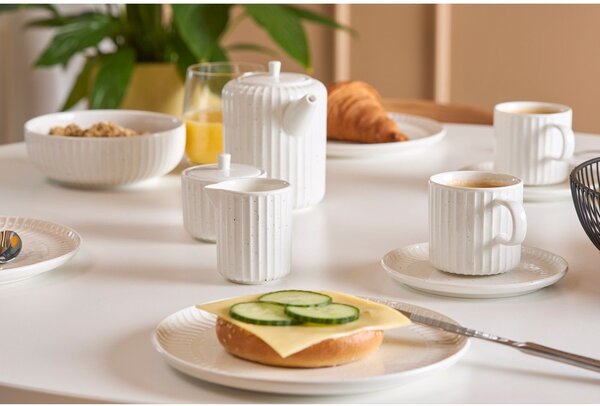 Biała filiżanka new bone china 205 ml Ora Gloss – Salt&Pepper