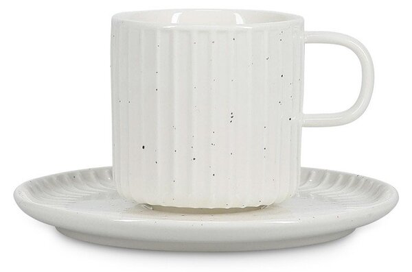 Biała filiżanka new bone china 205 ml Ora Gloss – Salt&Pepper