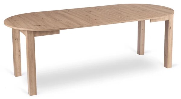 Stół Okrągły Rozkładany JAMES 103-223 cm Dąb Artisan Skandynawski