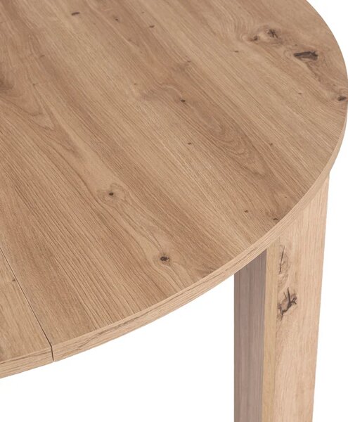 Stół Okrągły Rozkładany JAMES 103-223 cm Dąb Artisan Skandynawski