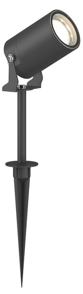 Zewnętrzna Lampa Lindby, Lobelia, czarny, taras, aluminium, nowoczesny