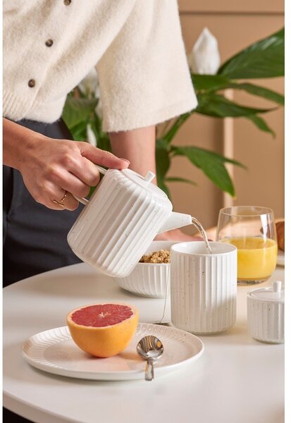 Biały kubek new bone china 410 ml Ora Gloss – Salt&Pepper